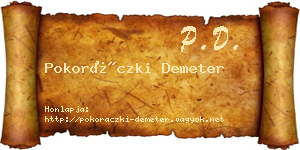 Pokoráczki Demeter névjegykártya